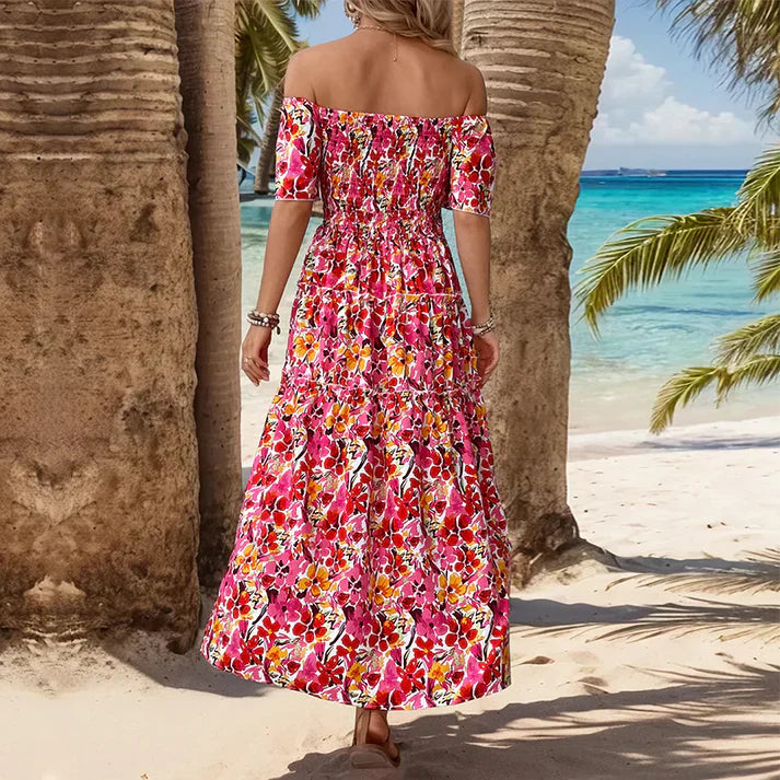 Robe Épaules Dénudées vivatelle Sorties Festives